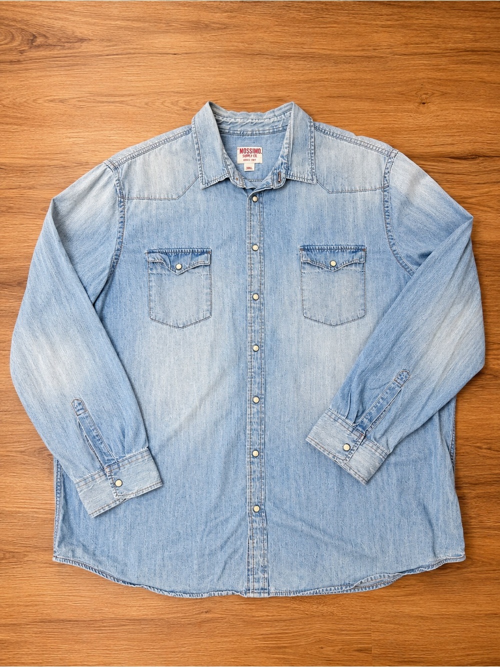 Mossimo Supply Co. Denim Button-Up Shirt Men’s XXXL 2016